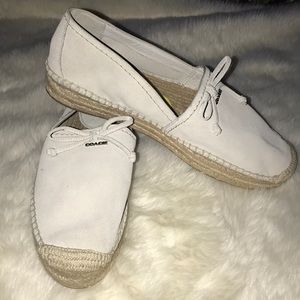 Coach espadrilles cream color